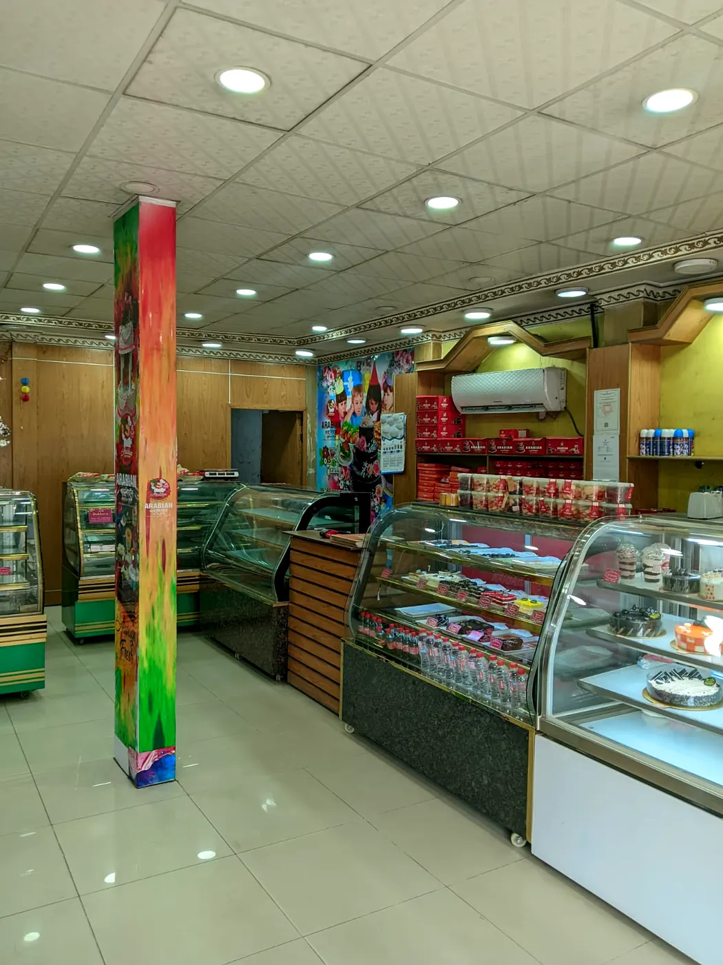 Arabian Cake & Sweets full counter view with cakes and pastries